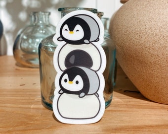 Penguin Mochi Vinyl Sticker Keychain