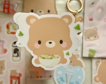Vietnamese Pho with Toffee Clear Vinyl Sticker | Asian Food stickers