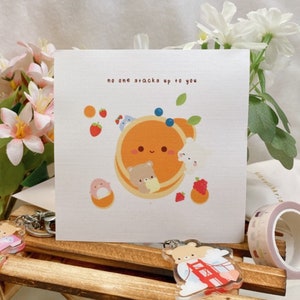Pancake Bear Penguin No One Stacks Up To You Greeting Card 4x4&quot; Art Print One-Sided Card