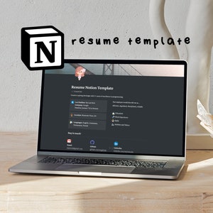 Plantilla profesional de Notion para currículum / Panel de control de Notion / Apto para estudiantes universitarios / Incluye consejos para currículum