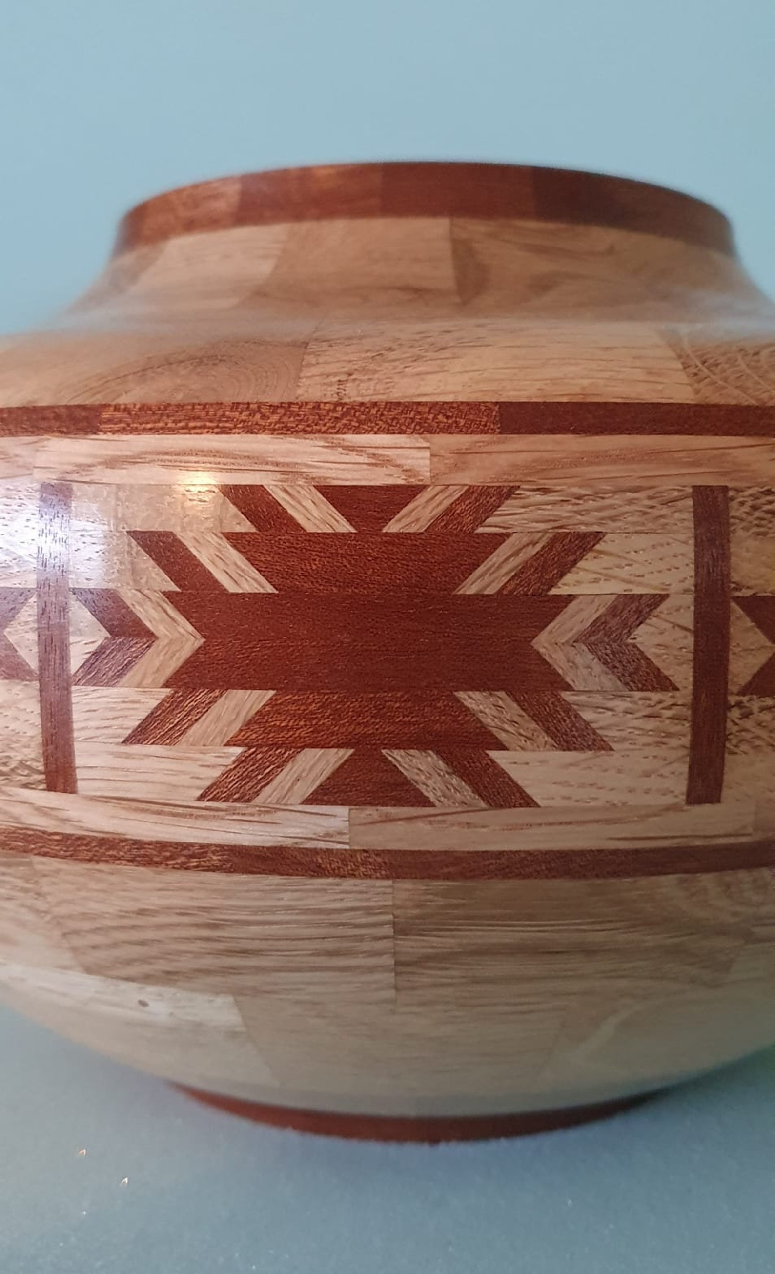 Wooden Vase Segmented With Indian Blanket Feature a One of Piece . Etsy