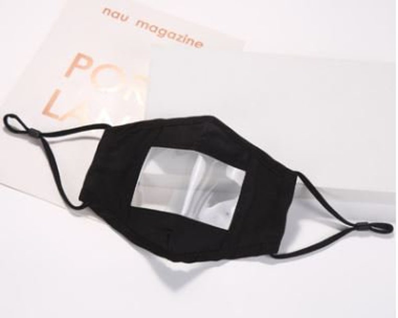 Clear Face Mask for ASL, Teacher, Lip Reading, Hard of Hearing Deaf ...