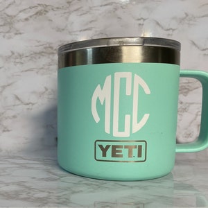 monogrammed yeti mug