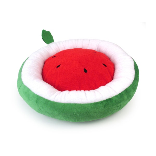 TONBO Soft Plush 24" Cute and Cozy Watermelon Dog Cat Bed, Washer and Dryer Friendly (Watermelon)