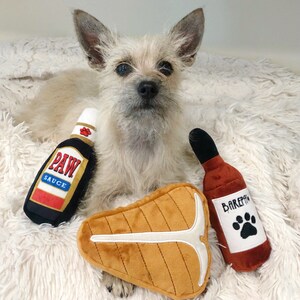 TONBO Hundespielzeug Combo – Taco, Burrito & Hot Sauce, Knisterndes Plüsch, Für Leichte Kauer