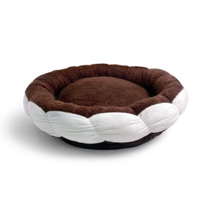 TONBO Soft Plush 24" Cute and Cozy Cookies and Cream Dog Cat Bed, Washer and Dryer Friendly (Cookies and Cream)