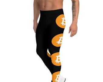 Bitcoin Men's Leggings | Crypto Work Out Pants | Cryptocurrency Gym