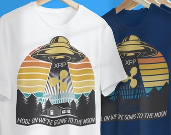 HODL sur nous allons à la lune Ripple chemise | Crypto T-shirt | T-shirt XRP Cryptocurrency