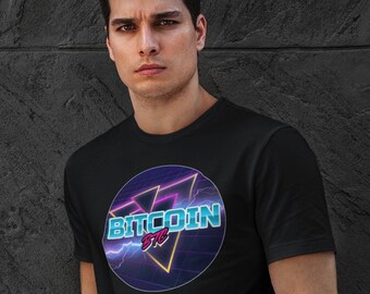 Bitcoin Digital 80-tals Cyberpunk Krypto-tröja Kryptovaluta-tröja