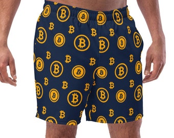 Bitcoin crypto Men's swim trunks Cryptocurrency bathing suit