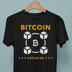 Bitcoin Shirt | In Crypto We Trust Tshirt | Cryptocurrency tshirt | Bitcoin tee