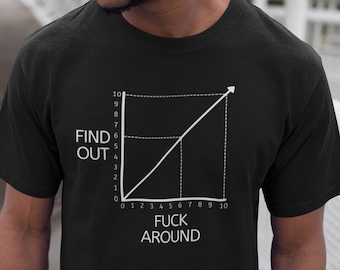 Fuck Around and Find Out Shirt | Funny Math tshirt | Graph Chart tee Humor Gift