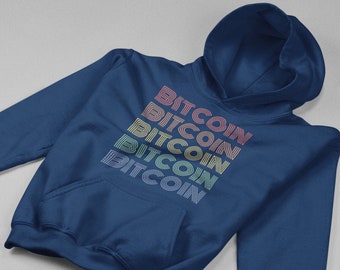 Bitcoin Colors Hoodie | Crypto | Cryptocurrency | Sweater | BTC | Blockchain | Unisex | Hooded Sweatshirt