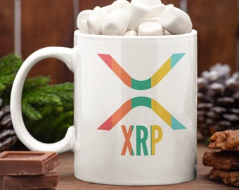 XRP Kleuren Mok | XRP Koffiemok | Ripple XRP Crypto Cup | Cryptocurrency Cadeau