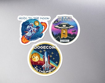 Dogecoin Sticker Pack / DOGE Pegatinas / Cryptocurrency Stickers / Dogecoin Regalo
