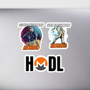Monero Sticker 3 Pack | Monero XMR Stickers | Cryptocurrency Stickers