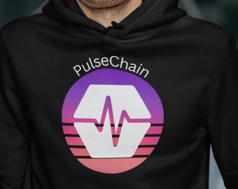 PulseChain Logo Hoodie | PLS Crypto Pulse Chain Cryptocurrency Men and Women's