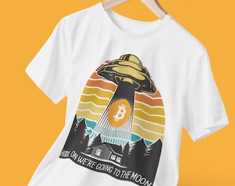 HODL auf wir gehen zum Mond Bitcoin Shirt | Crypto-T-Shirt | BTC Kryptowährung Tshirt