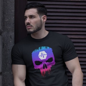 PulseChain PLS Grunge Skull Crypto Shirt | PulseChain Kryptovaluta T-shirt | HEX Staker T-shirt