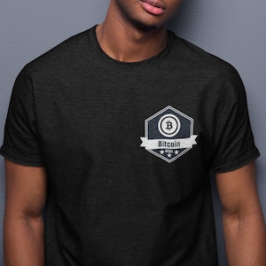 Bitcoin Badge | Bitcoin Tee | Bitcoin Tshirt | Cryptocurrency Shirt | HODL | Bitcoin Gift | Crypto Shirt | Bitcoin Art