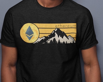 Ethereum Moon Crypto T Shirt | Bitcoin Tee | Ethereum Tshirt | Cryptocurrency Shirt | HODL | Ethereum Gift | Crypto Shirt | Ethereum Art