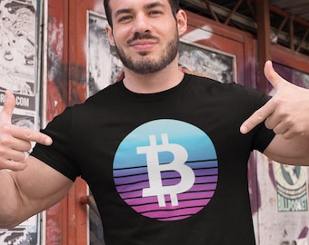 Bitcoin Sunset T-Shirt: BTC Crypto Unisex Tee