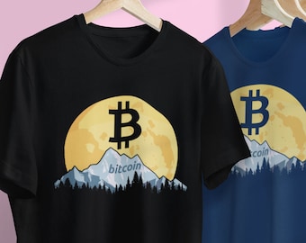 Bitcoin jättemåne krypto t-shirt | Bitcoin tee | Bitcoin t-shirt | Kryptovaluta skjorta | HODL | Bitcoin gåva | Krypto skjorta | Bitcoin konst
