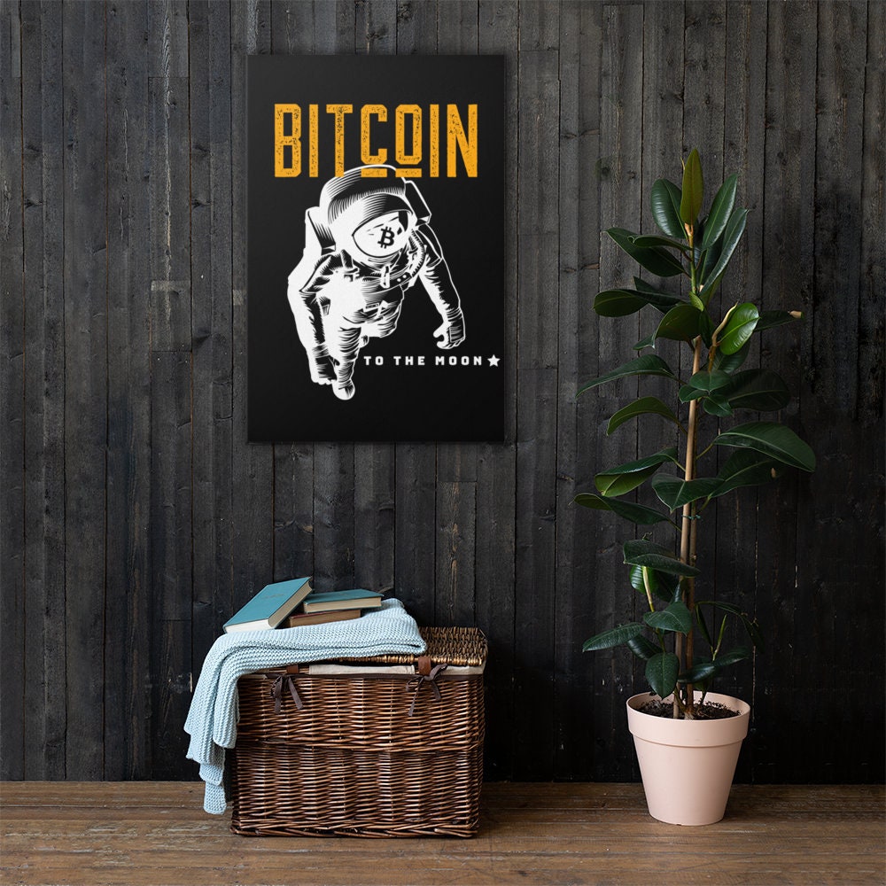 Bitcoin to the Moon Canvas Art | Bitcoin Art | Crypto Art | Cryptocurrency  - Etsy UK
