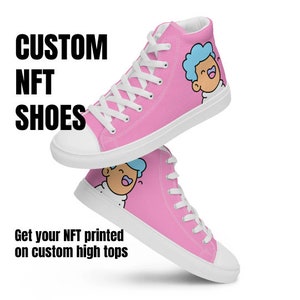 Custom NFT - Men’s high top canvas shoes | Crypto Shoes | NFT shoes