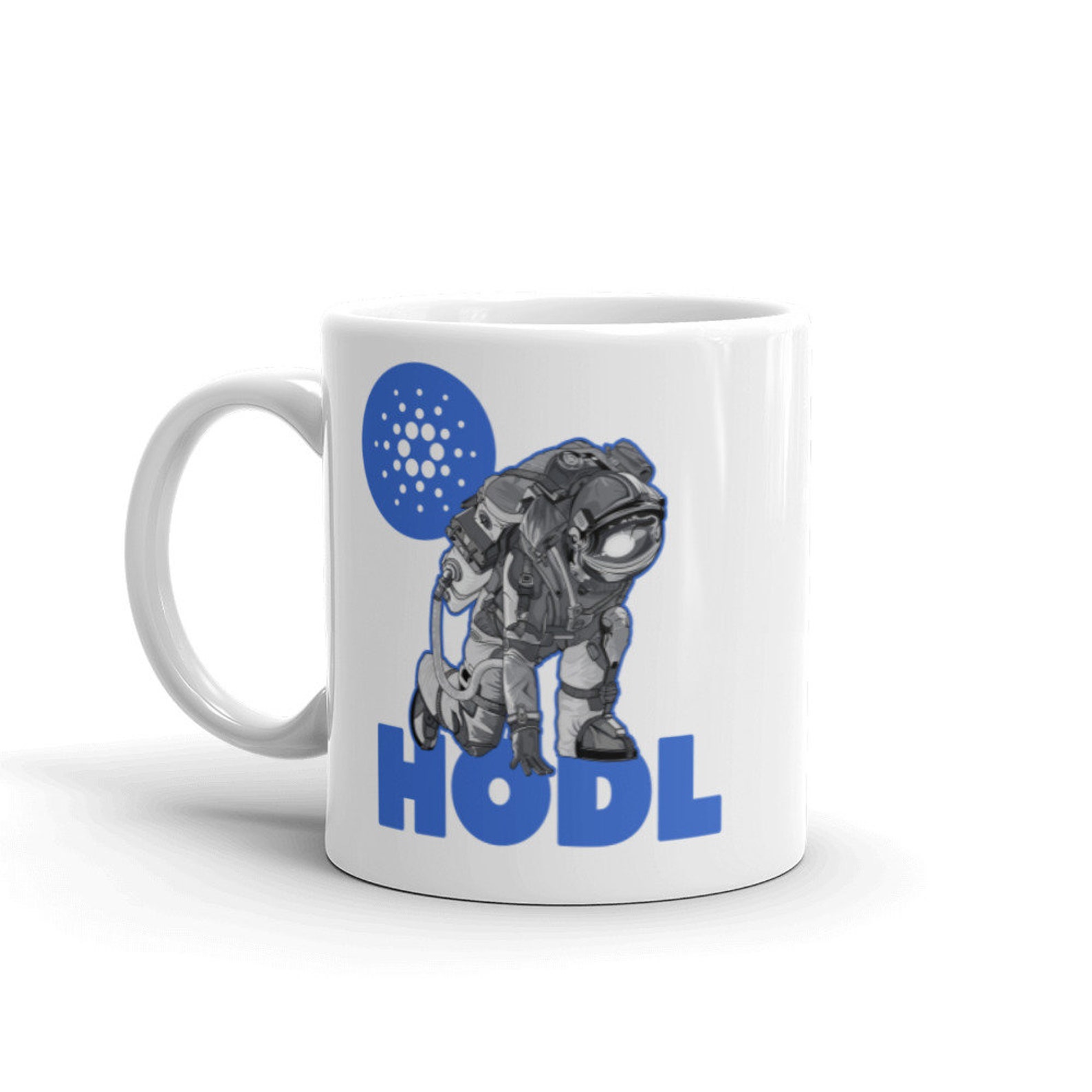 Crypto Miner Acrylic Mug VeChain Just Hodl It Cryptocurrency Mug - 11oz  White Acrylic Coffee Cup For Crypto Fans Crypto Themed Drinkware