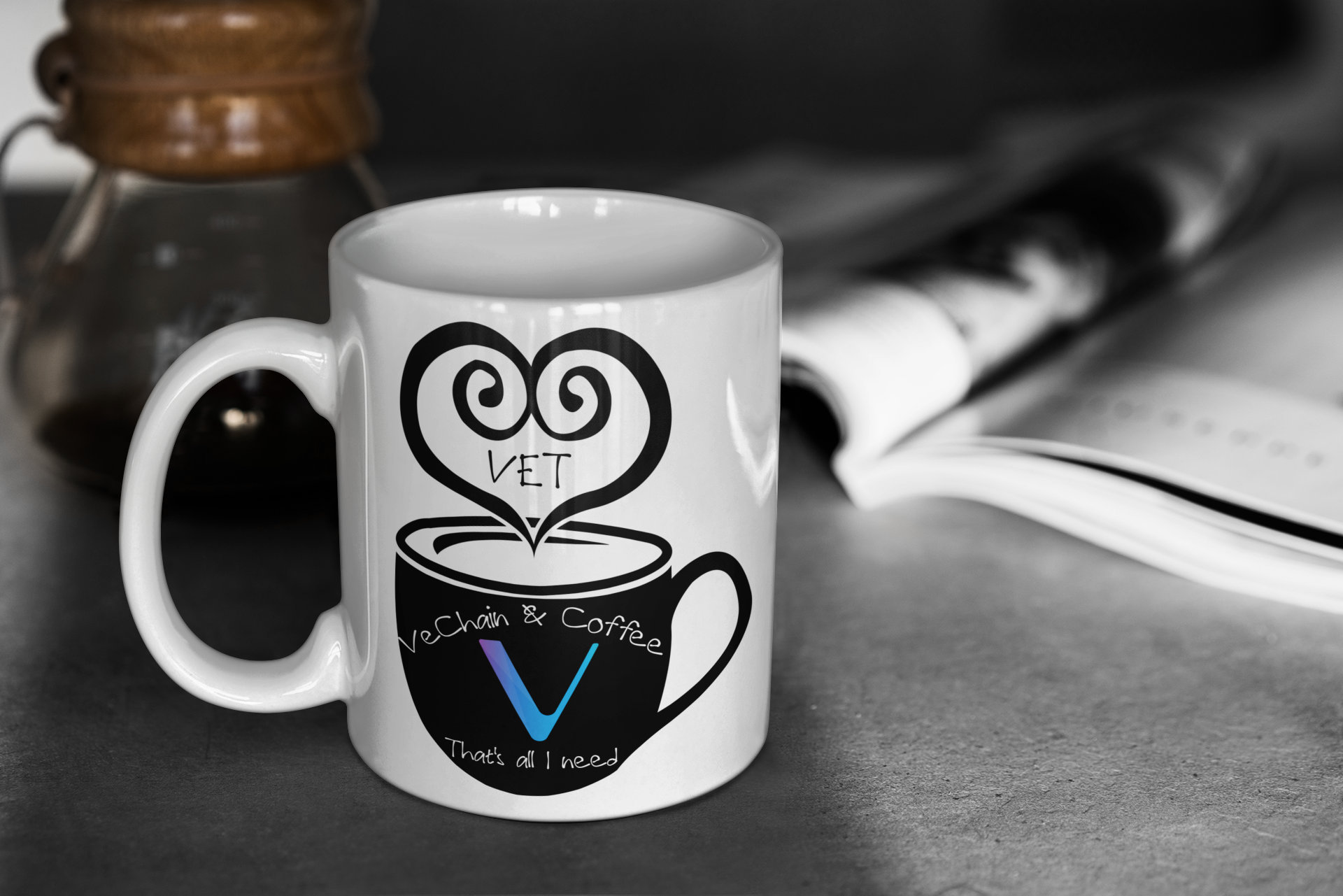 VeChain et tasse à café | Tasse VeChain | VET Crypto Cup - France | Cadeau  crypto-monnaie - Etsy France