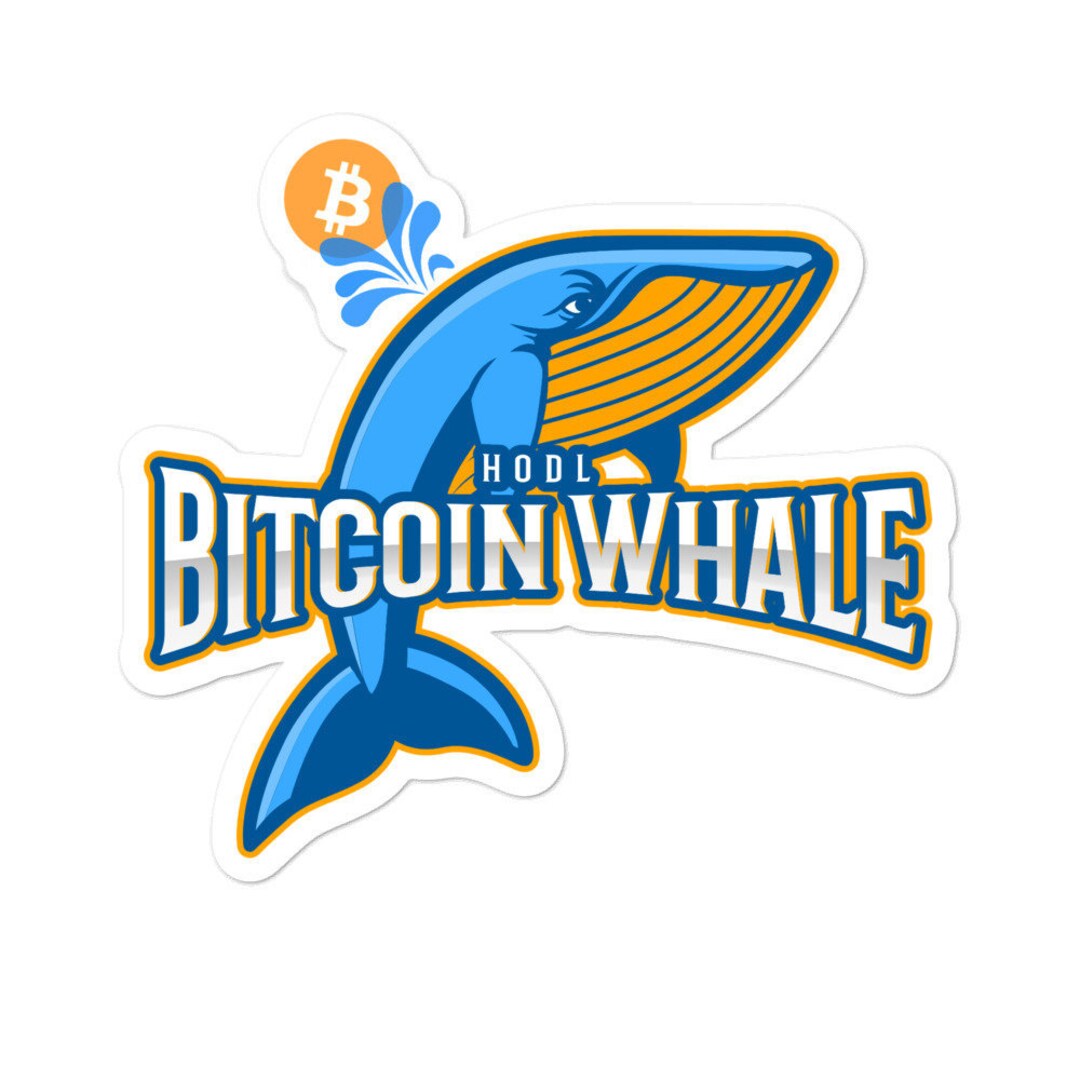 Bitcoin Whale Sticker | Bubble-free | Crypto Sticker | Laptop Sticker |  Window Sticker - Etsy