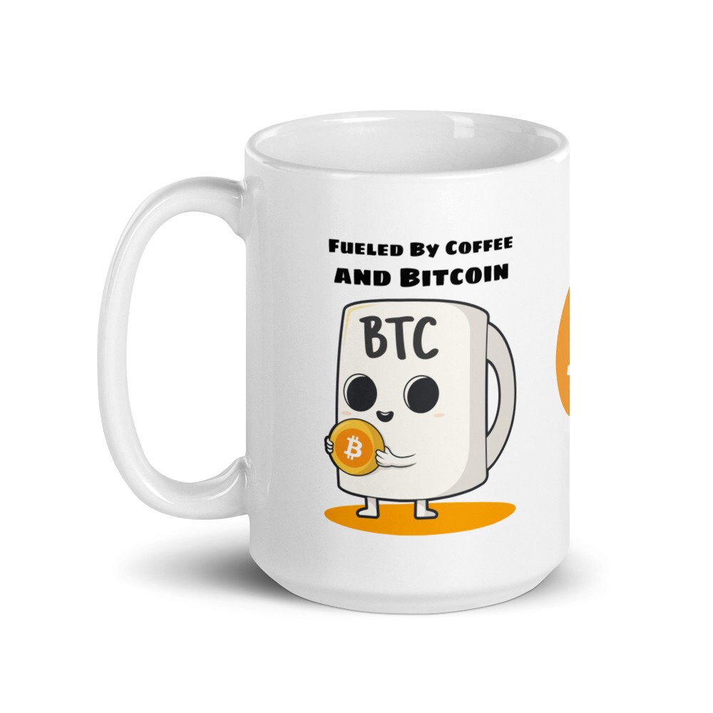 Fueled By Bitcoin and Coffee Mug Cryptocurrency Tea | Etsy