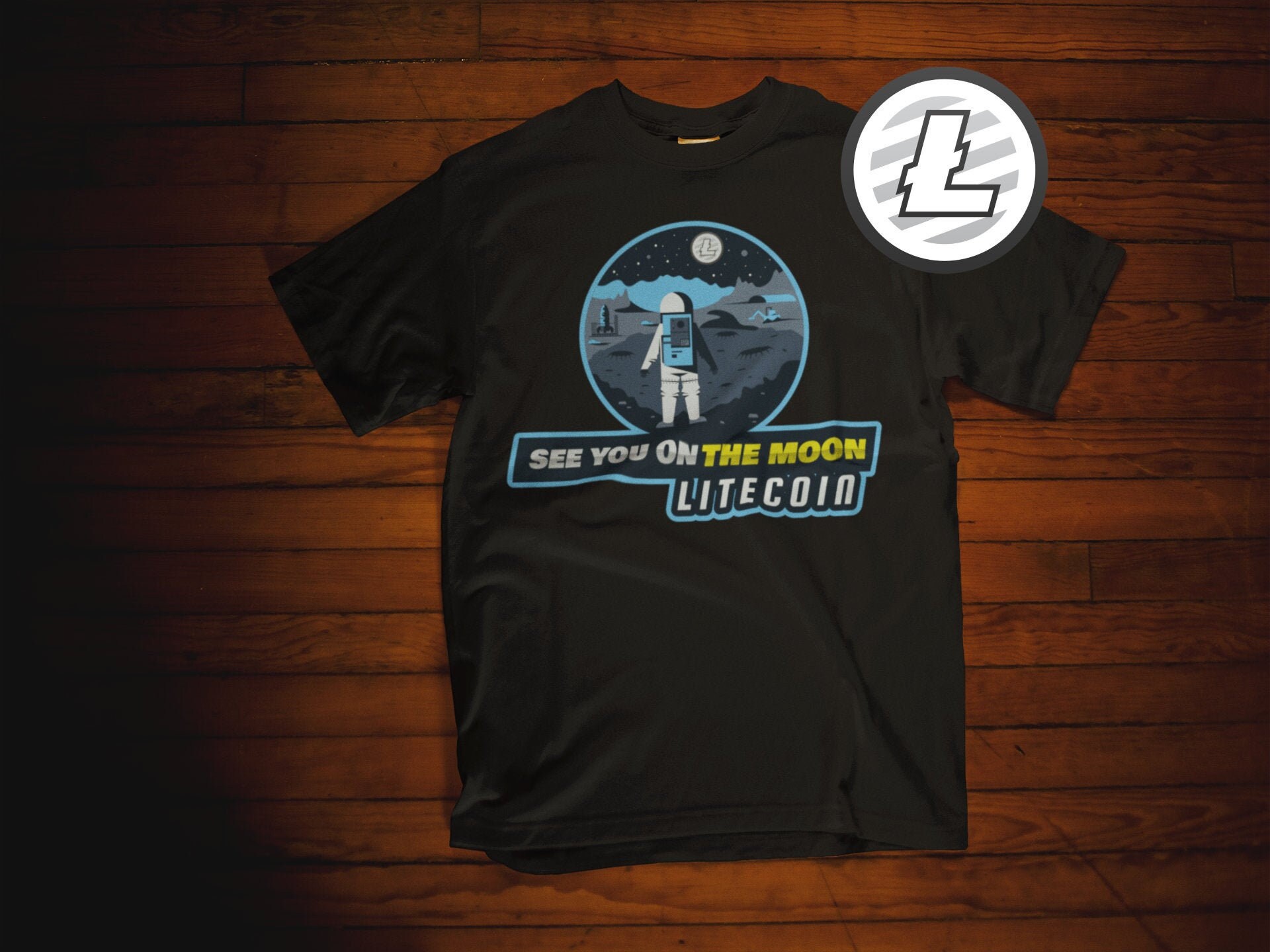 Litecoin – See You on the Moon Shirt | LTC | Blockchain Gifts |  Cryptocurrency | Crypto Tee | Technology Shirt | S M L XL - Unisex - Etsy