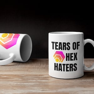 Tårar av HEX-hatare mugg | Hex-kaffemugg | Rolig kryptomugg | Kryptovalutapresent