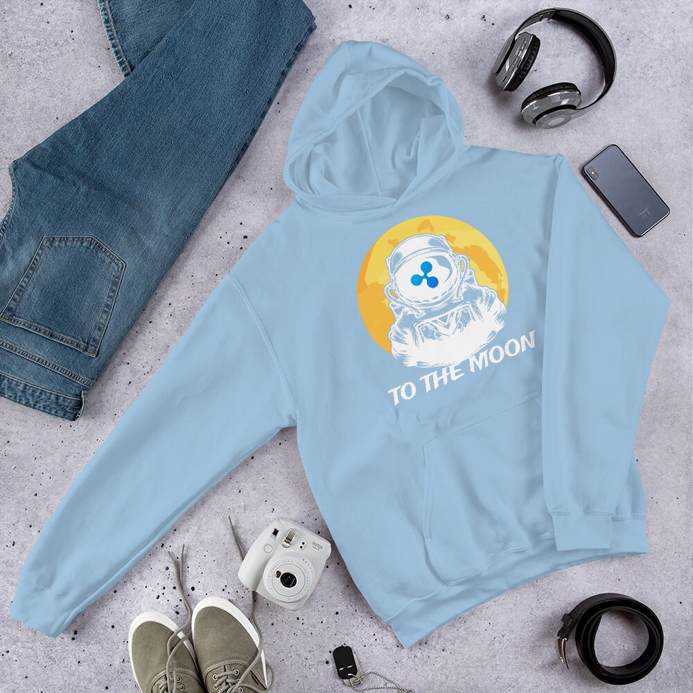 Sweat Capuche Hold To The Moon Sweat à Capuche Crypto XRP Hold To The Moon  - Vêtement Cryptomonnaie Ripple - Taille Unique Collection Vêtement  Blockchain