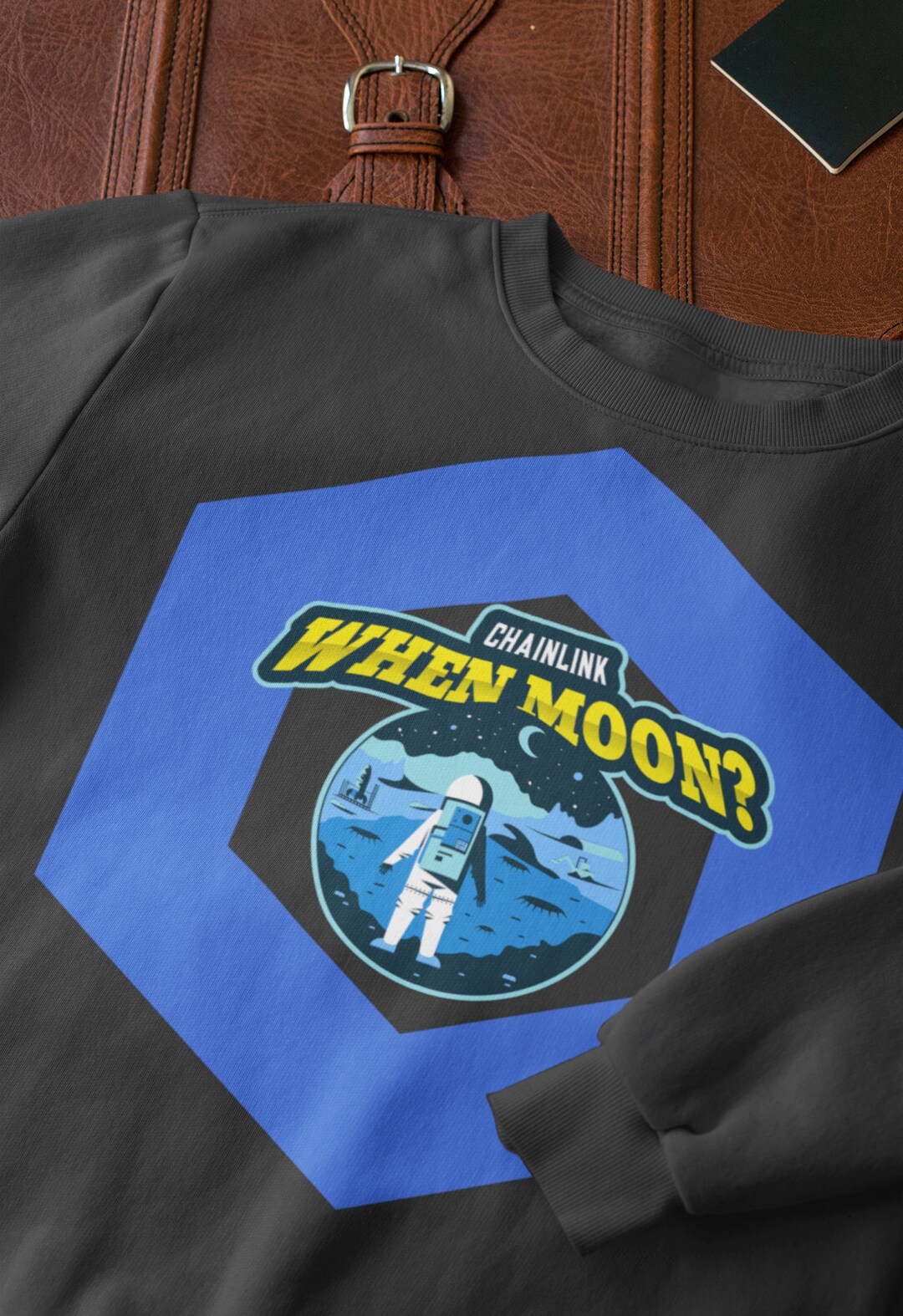 Chainlink When Moon Sweatshirt | Crypto LINK | Cryptocurrency Sweater - Etsy