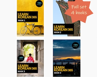 4-Book Set - Learn Korean Book 1~4 (PDF + MP3)
