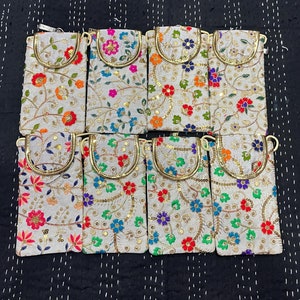 Indische Handgefertigte Bestickte Handyhülle / Große Menge Handytasche / Indisches Hochzeitsgeschenk / Geschenk für Gäste