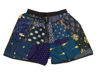 Super Comfy Indian Handmade Patchwork Shorts / Handmade Mini Patchwork Shorts / Yoga Shorts / Summer Short / Unisex Hippie Short With Pocket