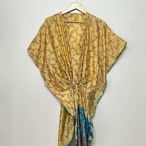Elegant Silk Kaftan Holiday Kaftan Resort Beach Wear Robe Full Length Pure Silk Kaftan, Kaftan Cover Up, Luxury Beach Wear Robe Resort Wear