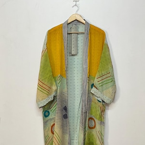Luxury Silk Kimono Robe / 100% Pure Silk Kimono Jacket / Women Long Dressing Gown / Summer Bathrobe / Bohemian Silk Lounge Wear