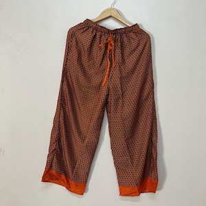 Silk Palazzo Pants, Printed Silk Trousers, Wide Leg Silk Trousers, Loose Fit Silk Pants, Yoga Pants Women, Party Wear Palazzo, Travel Pants