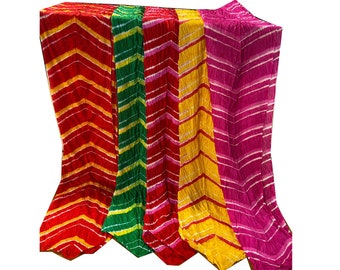 Set of 3-100 Embroidered Silk Dupattas for Women - Traditional Ethnic Scarves in Assorted Colors