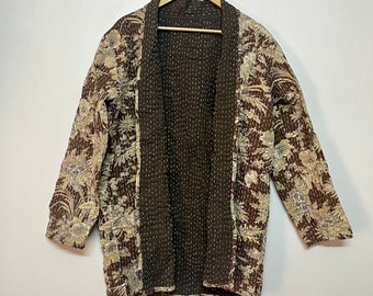 リバーシブル花柄カンタキルティング着物ジャケット、L-XL - Etsy 日本
