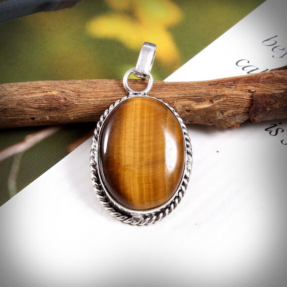 Genuine tiger cheap eye necklace