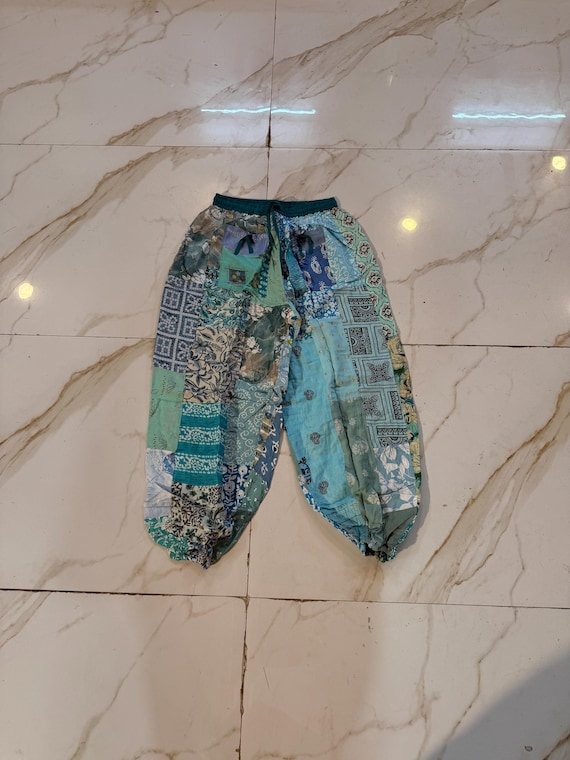 Hippie Boho Rayon Harem Pants Unisex Patchwork Harem Pant With Pocket  Summer Beach Wear Pant Yoga Pants Nightwear Lounge Trouser