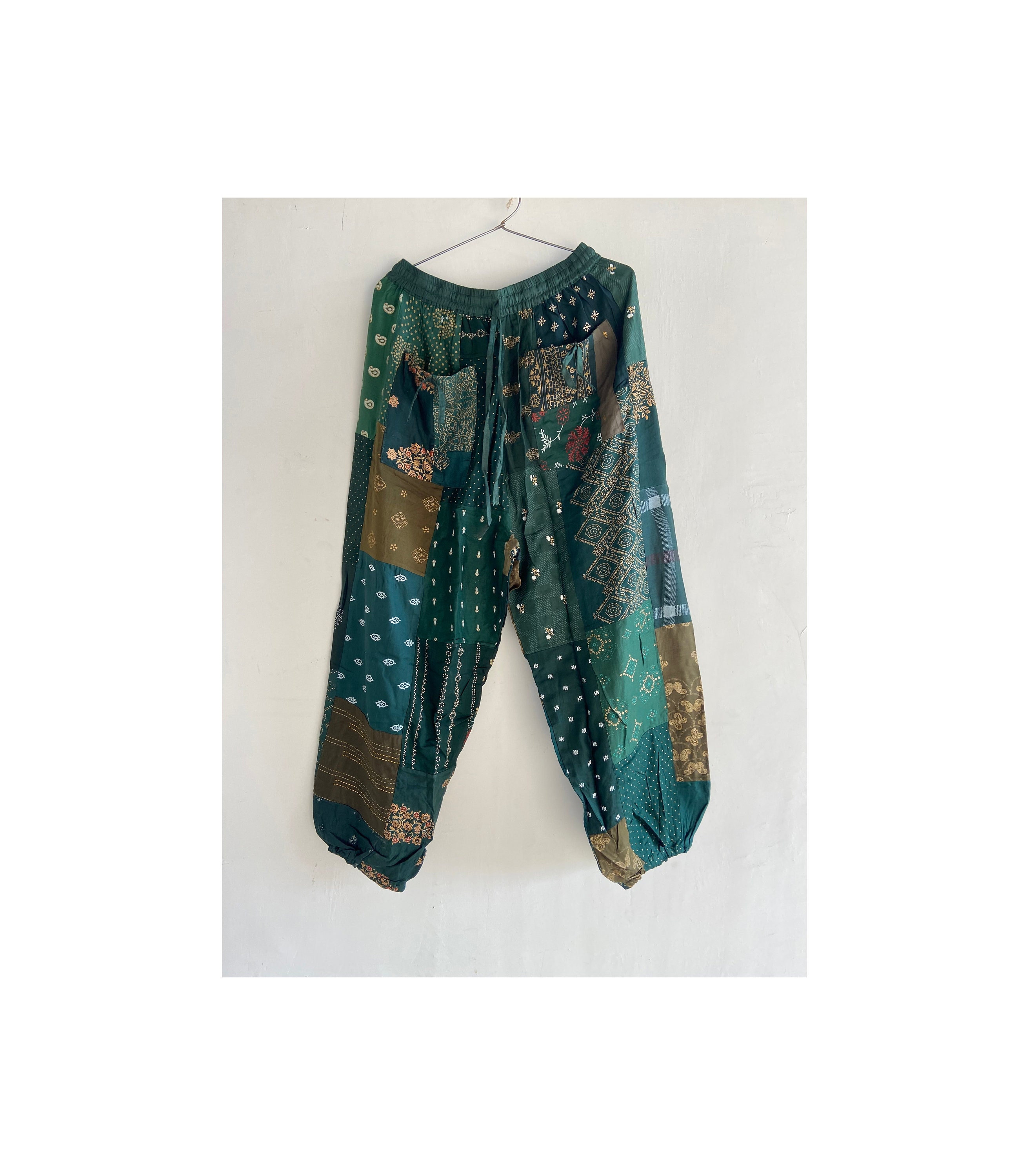 Indian Bohemian Assorted Patchwork Harem Pants, Super Comfy