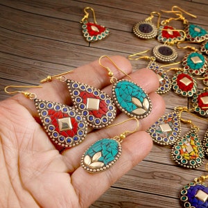 Tibetan earring clearance design gold