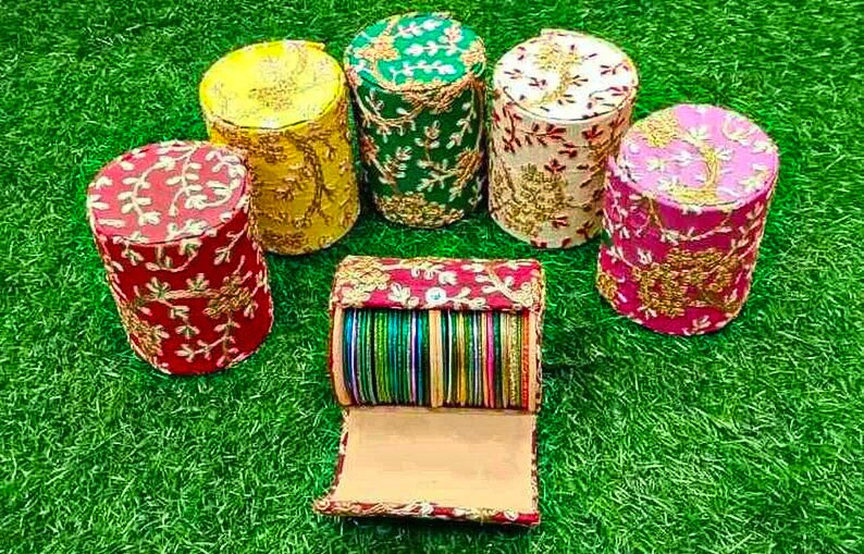 Wholesale Lot Of 1 To 100 Pcs Indian Handmade Bangles Box, Wedding Gift Box, Indian Wedding Gift, Party Favor, Return Favor, Gift For Guests image 1